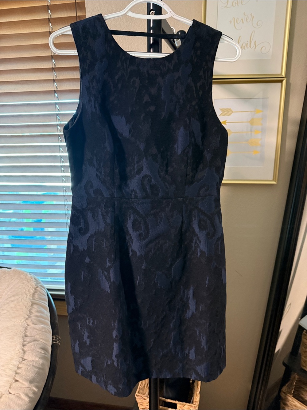 H&M Navy and Black Sleeveless Sheath Dress
